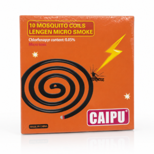 PUSHENG Premium Black Mosquito Coil – 10 Coils per Box, Chlorfenapyr Formula, Micro-Smoke Long-Lasting Protection for Home Use