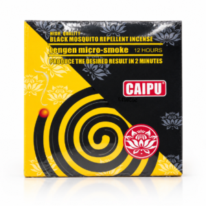 CAIPU Premium 12-Hour Black Mosquito Repellent Coil – Lengen Micro-Smoke Formula, Fast Acting in 2 Minutes, Long-Lasting 12-Hour Household Protection